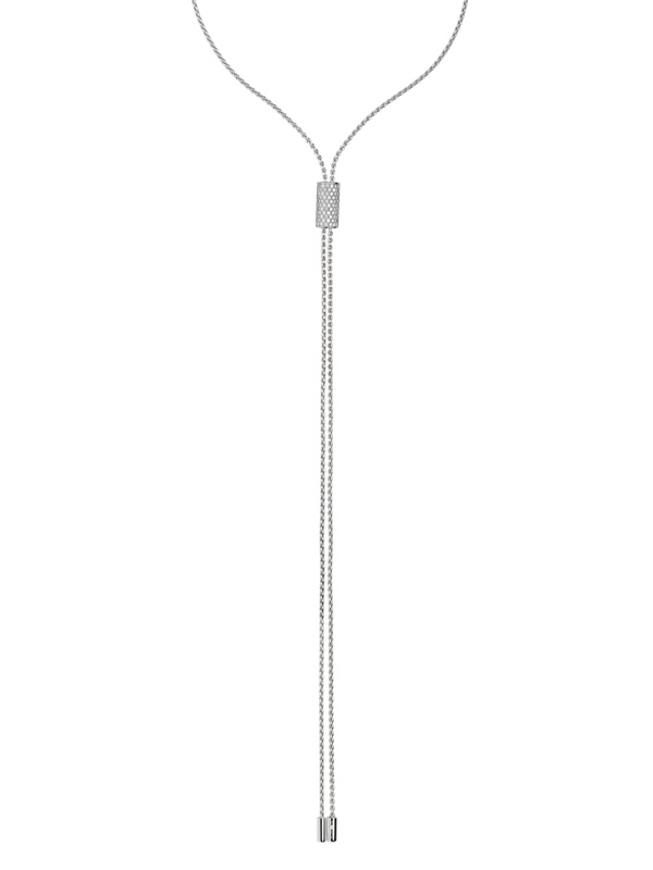 DOPPELSEITIGE HALSKETTE MIT DIAMANT-PAVÉ UND SCHIEBERN
